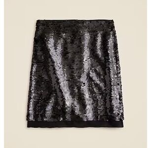 J. Crew Black Sequin Mini Skirt